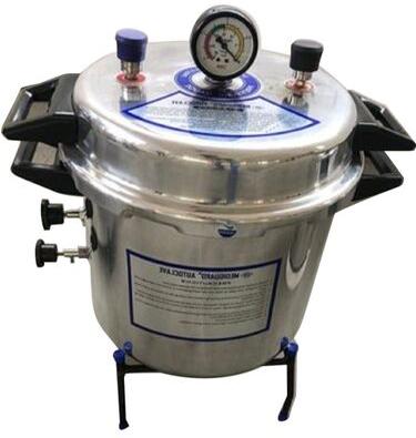 Manual Polished Stainless Steel Electric Portable Autoclave, For Medical Use, Quality : Best