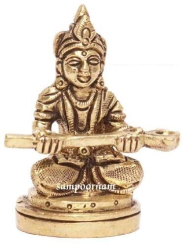 Brass Annapurna Statue Ar00175sf, For Interior Decor, Gifting, Religious Purpose, Pattern : Carved