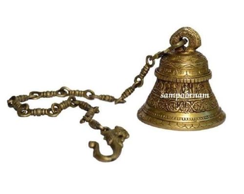 Polished Brass Hanging Bell AR00197SF, Style : Antique