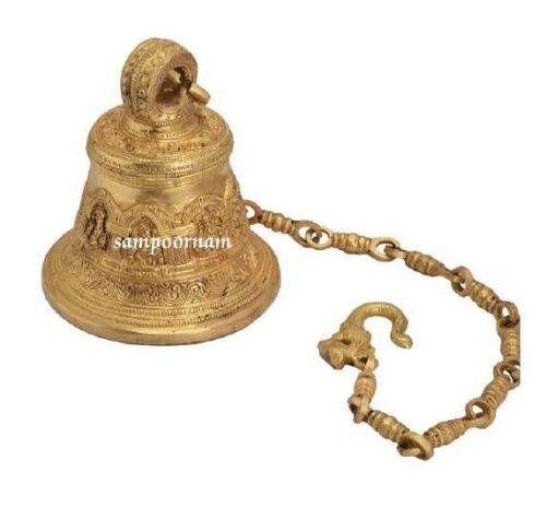 Polished Brass Hanging Bell AR00247SF, Style : Antique