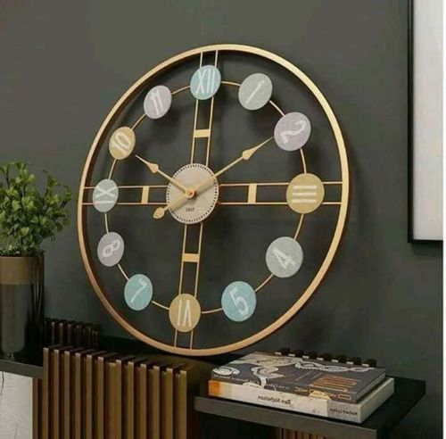 Multicolor Maccart India Metal Wall Clock, For Home, Packaging Type : Thermacol Carton