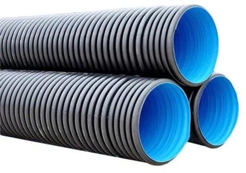 Grey Underground Double Wall Corrugated Pipes, For Water Supplying, Size : Standard