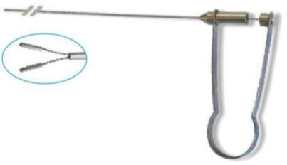 Polished Steel URS Bipronge Forceps, For Clinical, Hospital, Feature : Anti Bacterial, Sharp Edge