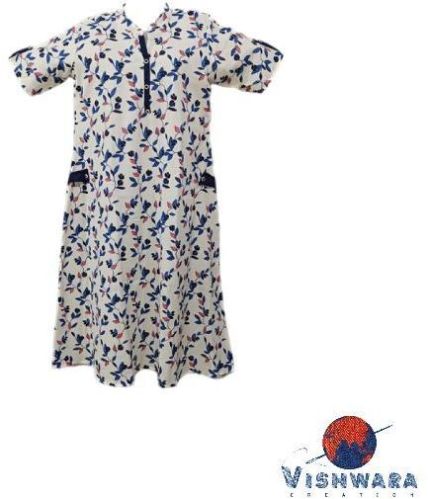 Printed Cotton Kids Kurtis, Size : 32-42