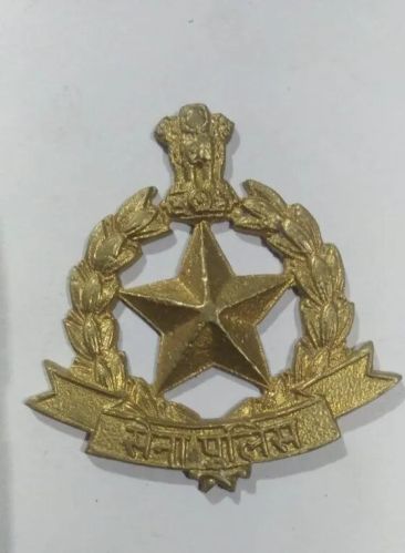 Golden Brass Military Police Badge