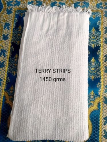Strip Cotton Terry Hajj Ihram Towel, Size : 46x92Inch, Feature : Easily Washable, Embroidery Work, Impeccable Finish
