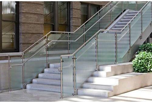 Stainless Steel Glass Railing, Design : Bar