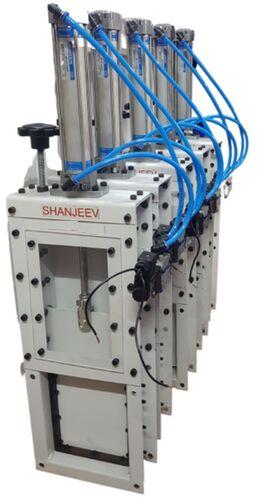 Shanjeev Manual Mild Steel Pneumatic Slide Gate Valve, For Machinery Industry, Size : 40mm