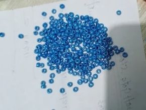 Opaque Blue Glass Beads, For Clothing, Jewelry, Rakhi, Garments Shoes, Pattern : Plain