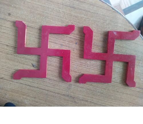 Wooden Swastik, For Decoration, Design : Carving