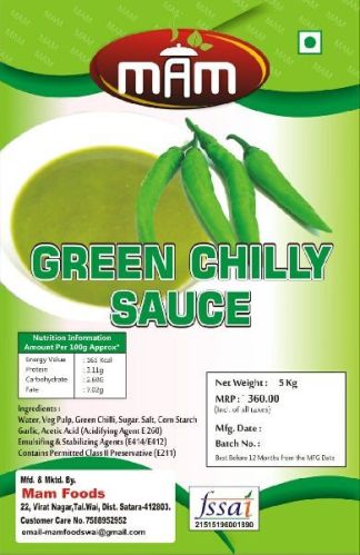 Green Chilli Sauce, Certification : FSSAI