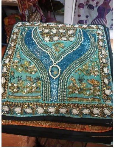 Multi Hand Embroidered Cotton Beaded Cushion Covers, Size : 16*16 Inches
