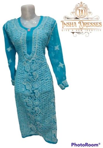 Cotton Chikankari Kurti, Technics : Embroidery Work