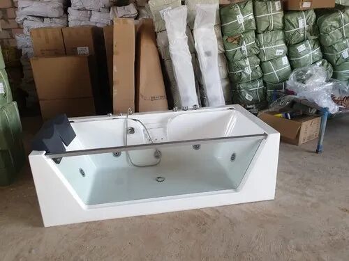 Acrylic Jacuzzi Bathtub, Color : White