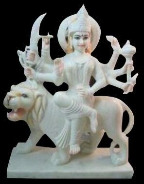 4 Feet Marble Durga Mata Statue