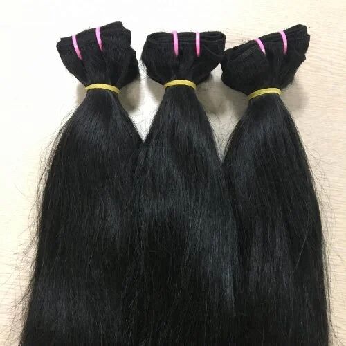 Double Drawn Non Remy Hair, For Parlour