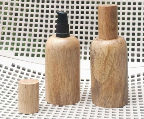 50ml Wooden Cosmetic Pump Bottle, Packaging Type : Box