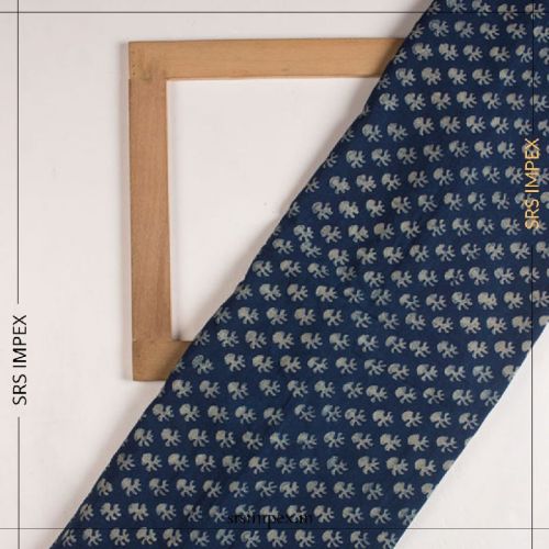 Handblock Print Orgnaic Cotton Fabric, For Garments, Width : 44