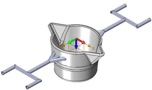 Polished Stainless Steel Molten Metal Pouring Cup, For Industrial, Size : Standard