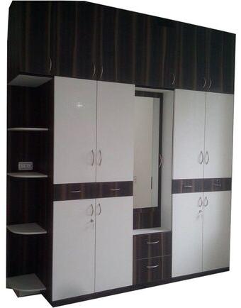 Modular Wooden Wardrobe, Door Type : Hinged