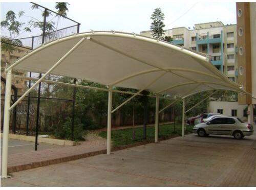 Polycarbonate Sheet Parking Shed, Color : White