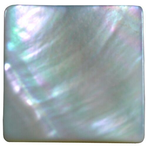 15mm Square White MOP