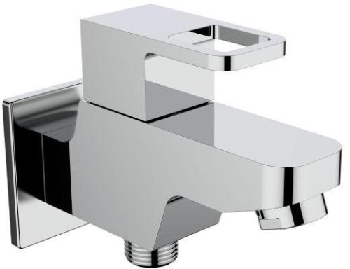 Silver Delta 2 Way Bib Cock, For Bathroom, Feature : With Wall Flange