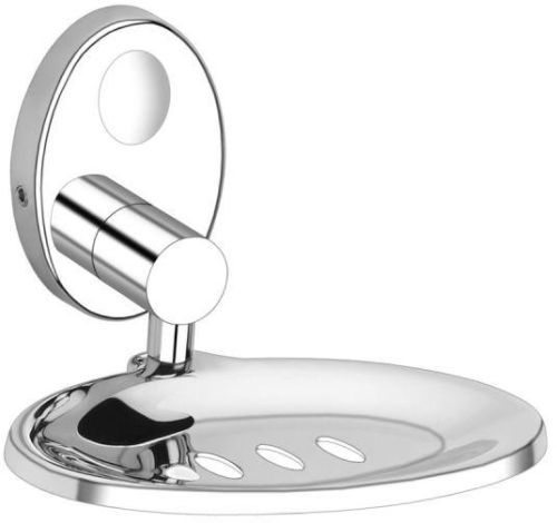 Silver Stainless Steel Single Soap Dish, For Bathroom