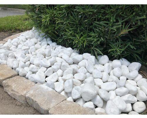 Polished Plain Landscaping Stones, Color : White