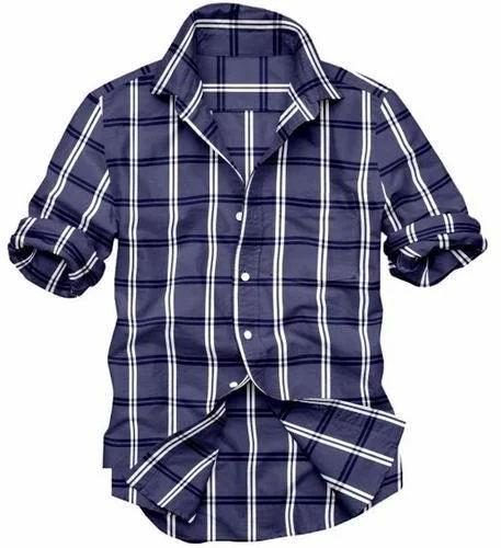 Checked Cotton Mens Casual Shirts, Feature : Quick Dry, Breathable, Anti-Wrinkle