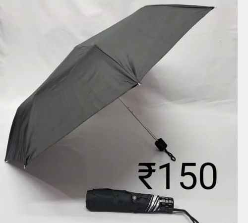 Round Plastic Polyester Manual Fold Umbrella