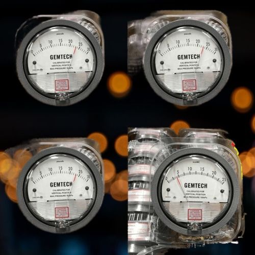 GEMTECH Magnehelic Gauge Range 0-2.5 Kilopascal, Size : 4 Inch / 100 Mm