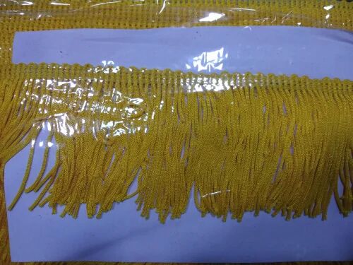 Yellow Designer Jhalar Lace, Packaging Type : Roll