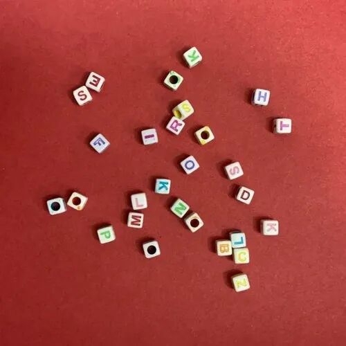 Plastic Alphabet Beads, Packaging Type : Packet