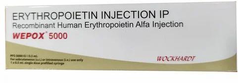 Wepox 5000 Erythropoietin Injection IP, Packaging Type : Box