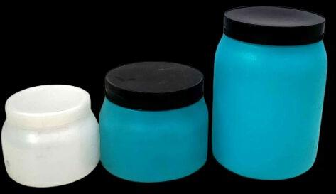 Plain Plastic Ghee Jars, Shape : Round