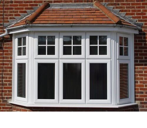 UPVC Bow Windows, Color : White