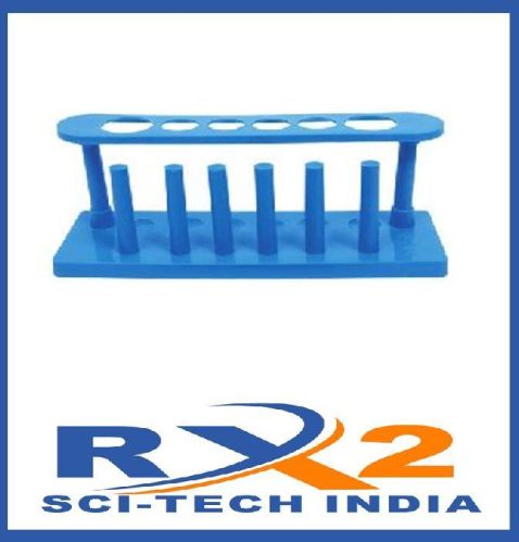 Polished Plastic Test Tube Stand, Color : Blue