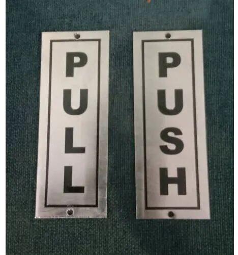 Aluminum Door Pull Push Plate, Shape : Rectangular