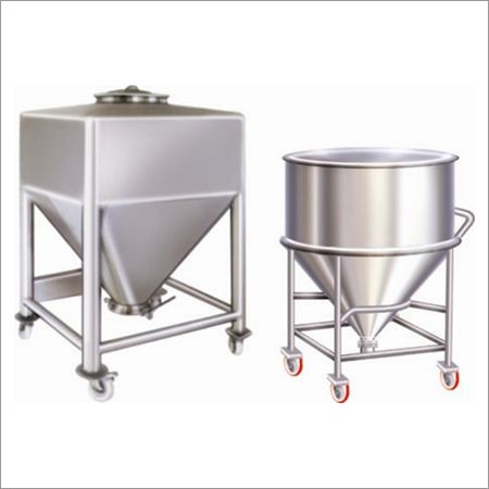 Stainless Steel IPC Bin Bunker For Pharma Industry