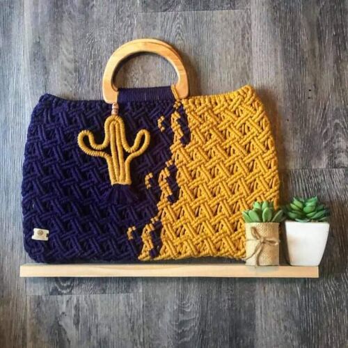 Plain Cotton Macrame Handbags, Occasion : Casual Wear, Party Wear