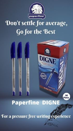 Paperfine Digne Refill Ball Pen, Color : Black, Blue