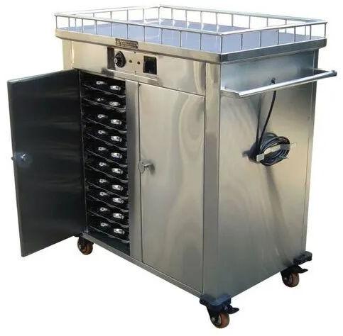 Stainless Steel Hot Food Serving Trolley