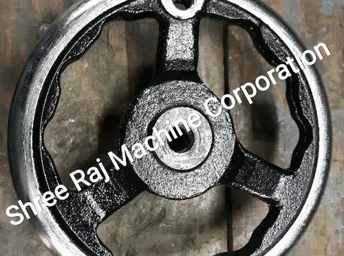 Iron Lathe Machine Hand Wheel, Color : Silver