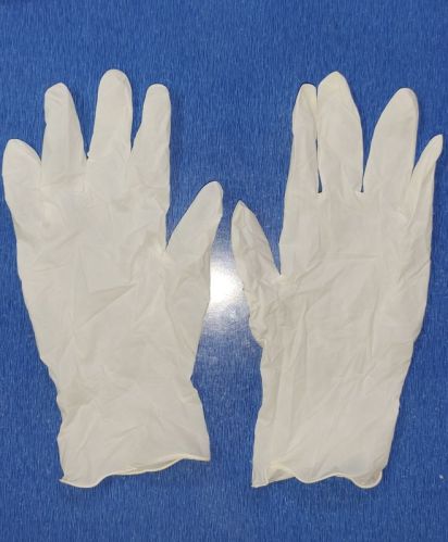 White Giriraj Latex Examination Gloves, For Lab, Feature : Fine Finish, Soft Texture