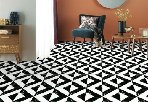 600X600 Mm Black & White Porcelain Tiles