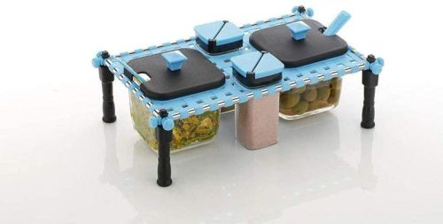 Plastic Square Rajwadi Spice Rack, Color : Blue
