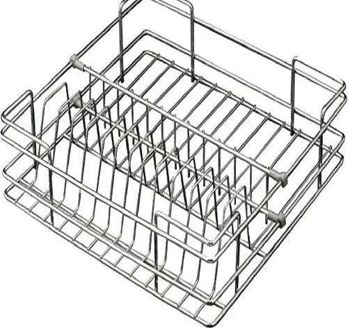 Rectangular Stainless Steel Kitchen Basket, Color : Silver
