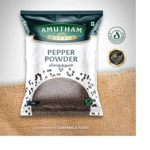 Amutham Pepper Powder, Packaging Size : 50g, Packaging Type : Packet