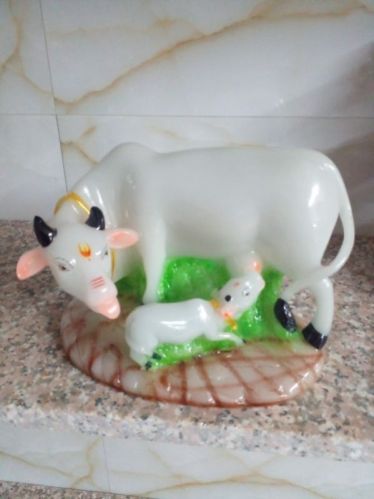 Printed Fiber Cow Idol For Home, Office